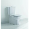 Duravit Toilet Seat, Elongated, SS, White, With Cover, D-Shaped/Elongated, White 0067410000